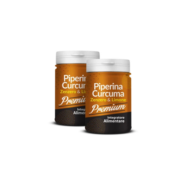 Piperina e Curcuma Zenzero e Limone Premium